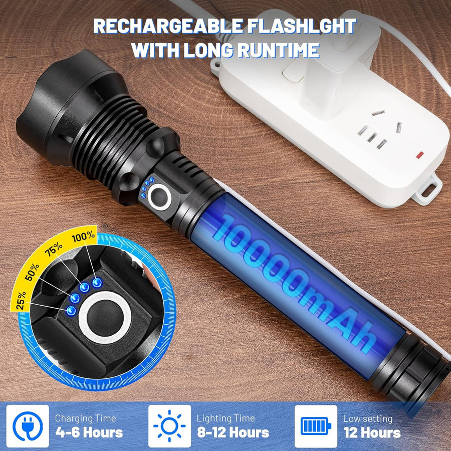 Linterna Super Potente 990000 Lúmenes 5 Modos - KATZER