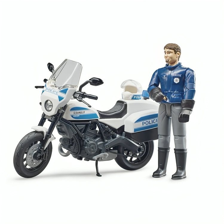 Moto Lineal Dui Scrambler & Policía Escala 1:16 - KATZER