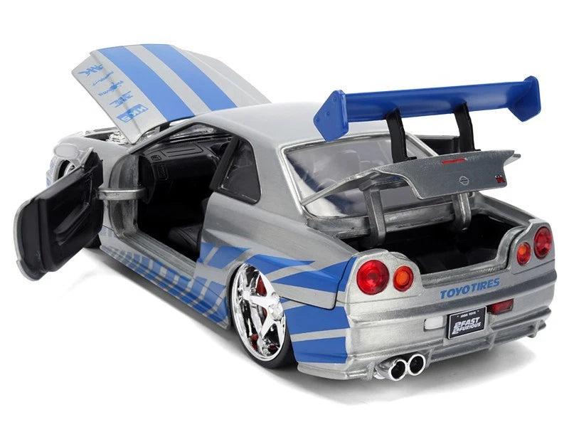 Auto Nissan Skyline GT-R (BNR34) Escala 1:24 Edición del 25.º Aniversario De Rápidos Y Furiosos (Pre - Venta)