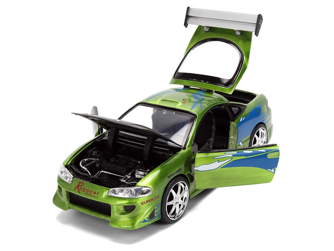 Auto Mitsubishi Eclipse Año 1995 Escala 1:24 Edición del 25.º Aniversario De Rápidos Y Furiosos