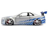 Thumbnail for Auto Nissan Skyline GT-R (BNR34) Escala 1:24 Edición del 25.º Aniversario De Rápidos Y Furiosos (Pre - Venta)
