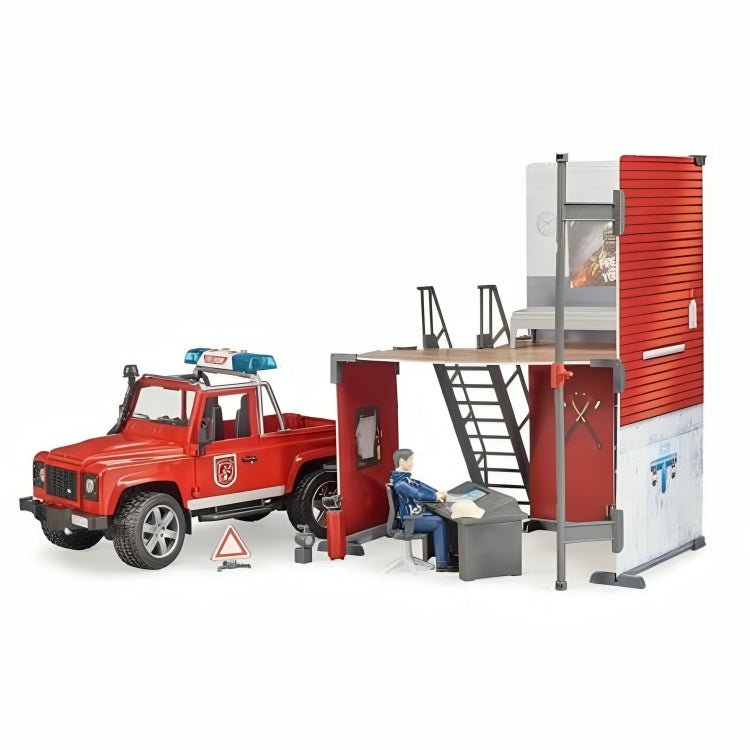 Set De Bomberos & Auto Land Rover Escala 1:16 - KATZER