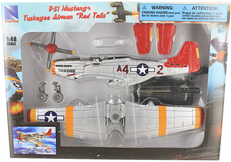 Avión De Combate Mustang P-51 Tuskegee Airmen Escala 1:48 (Armable)