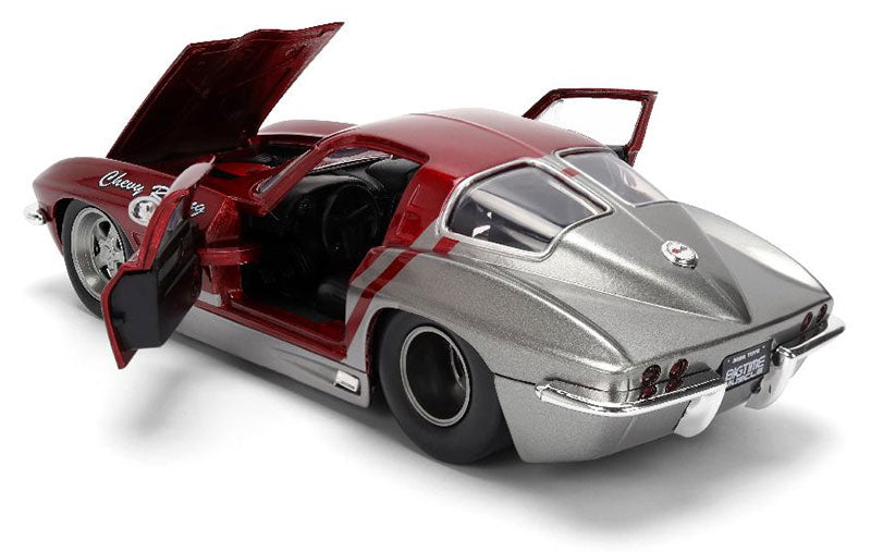 Auto Chevrolet Corvette Año 1963 Chevy Racing Escala 1:24