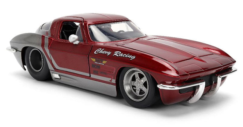 Auto Chevrolet Corvette Año 1963 Chevy Racing Escala 1:24