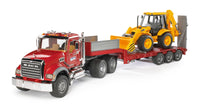 Thumbnail for 02813 Cama Baja Mack Granite & Retroexcavadora JCB Escala 1:16 - KATZER