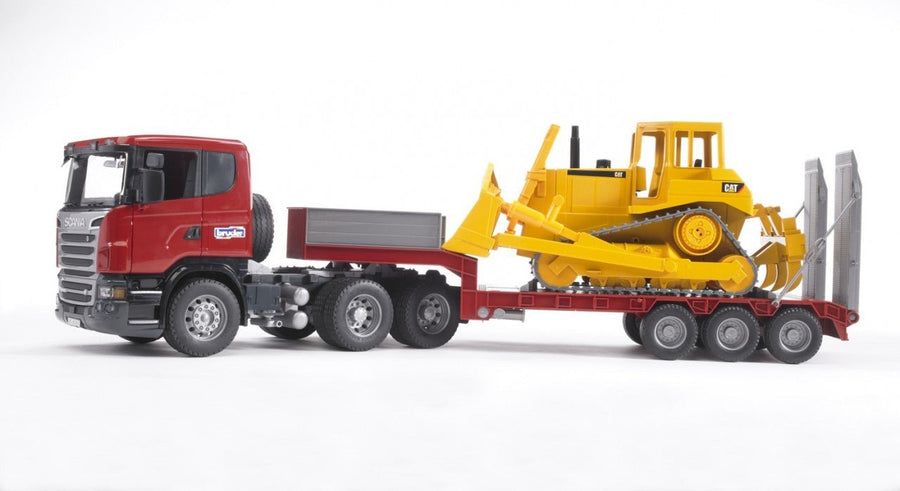 03555 Cama Baja Scania & Tractor De Orugas Caterpillar Escala 1:16 - KATZER