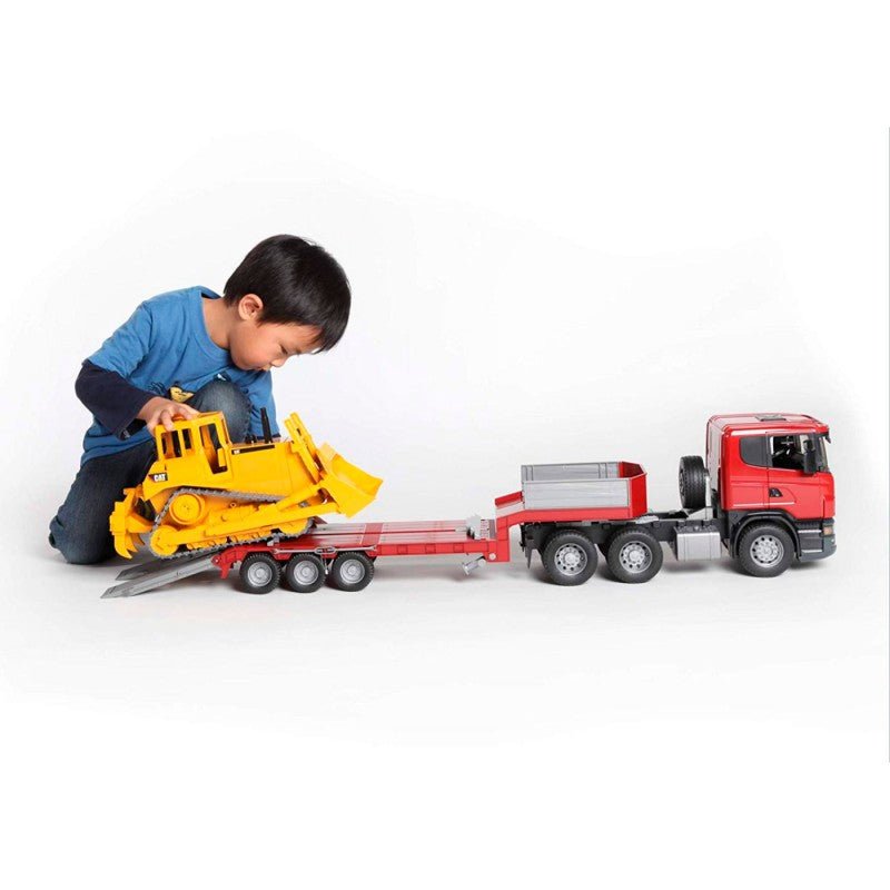 03555 Cama Baja Scania & Tractor De Orugas Caterpillar Escala 1:16 - KATZER