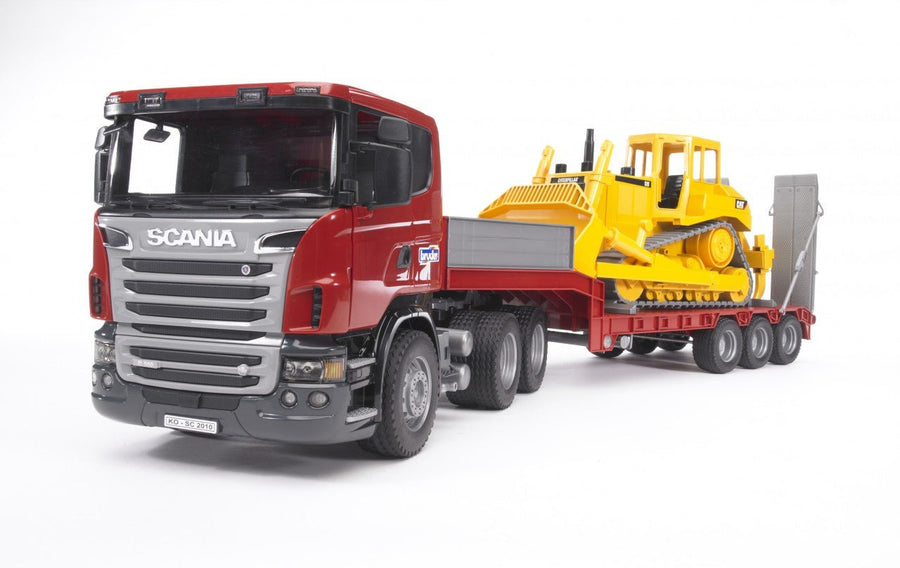 03555 Cama Baja Scania & Tractor De Orugas Caterpillar Escala 1:16 - KATZER