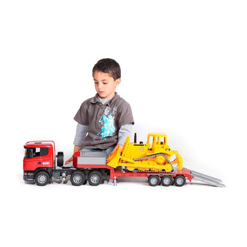 03555 Cama Baja Scania & Tractor De Orugas Caterpillar Escala 1:16 - KATZER