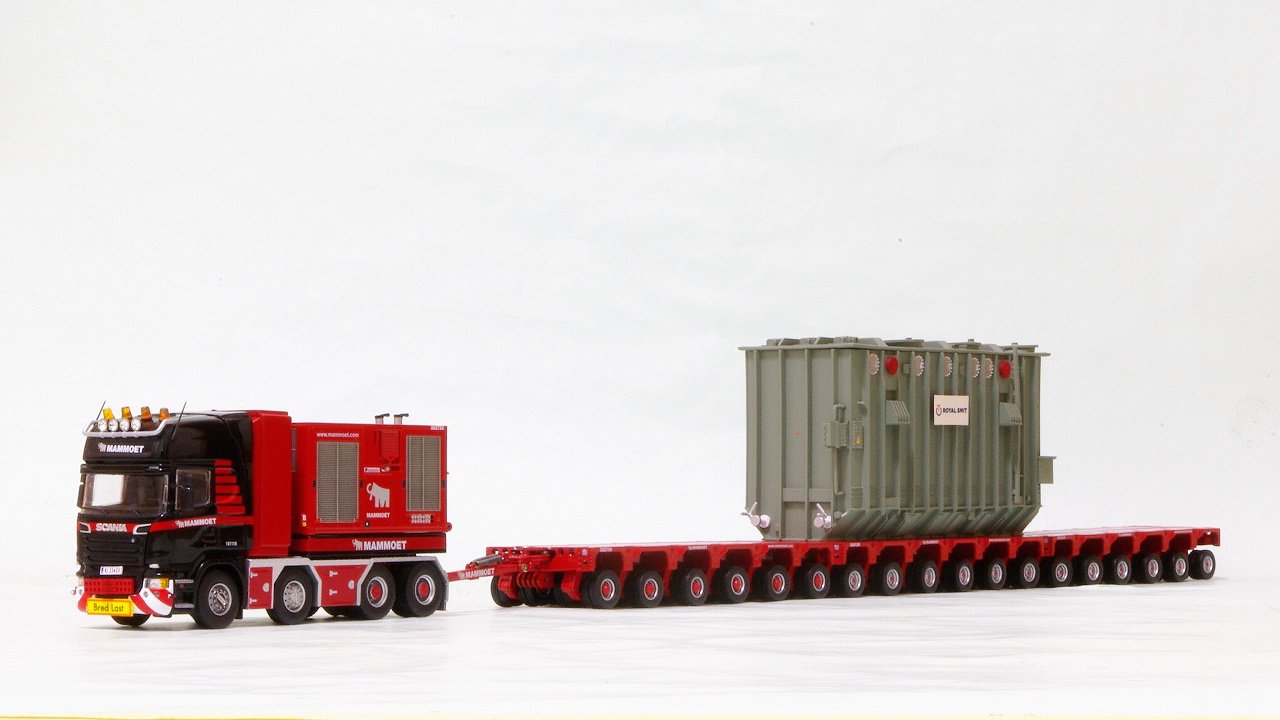 410214 Remolque Especial Mammoet - Scania R620 with K25 18 Liner Trailer and Trafo Transformer Load Escala 1:50 - KATZER