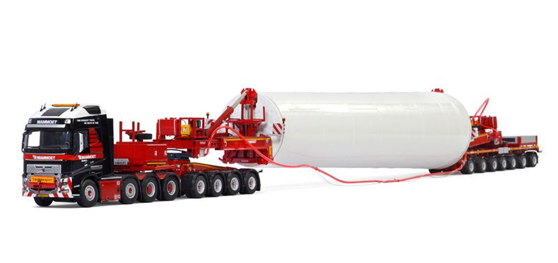 410253 Remolque Especial Mammoet Volvo FH 4 Globetrotter XL 8X4 con Mega Molino + 7 Axle Dolly + 4 Axle Dolly Escala 1:50 (Modelo Descontinuado) - KATZER