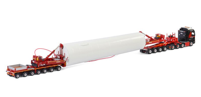 410253 Remolque Especial Mammoet Volvo FH 4 Globetrotter XL 8X4 con Mega Molino + 7 Axle Dolly + 4 Axle Dolly Escala 1:50 (Modelo Descontinuado) - KATZER