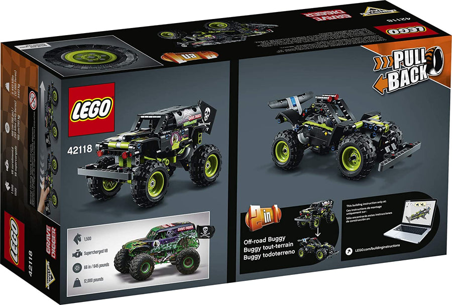 42118 LEGO Technic Auto Monster Jam Grave Digger (212 Piezas) - KATZER