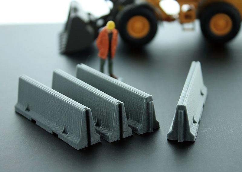 50-100-GY Kit de 4 bloques de Hormigón Entrelazado Escala 1:50 - KATZER