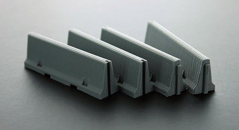 50-100-GY Kit de 4 bloques de Hormigón Entrelazado Escala 1:50 - KATZER
