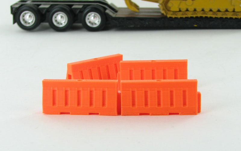 50-102-OR Kit de 4 Bloques de Hormigón Entrelazado Escala 1:50 (Naranja) - KATZER