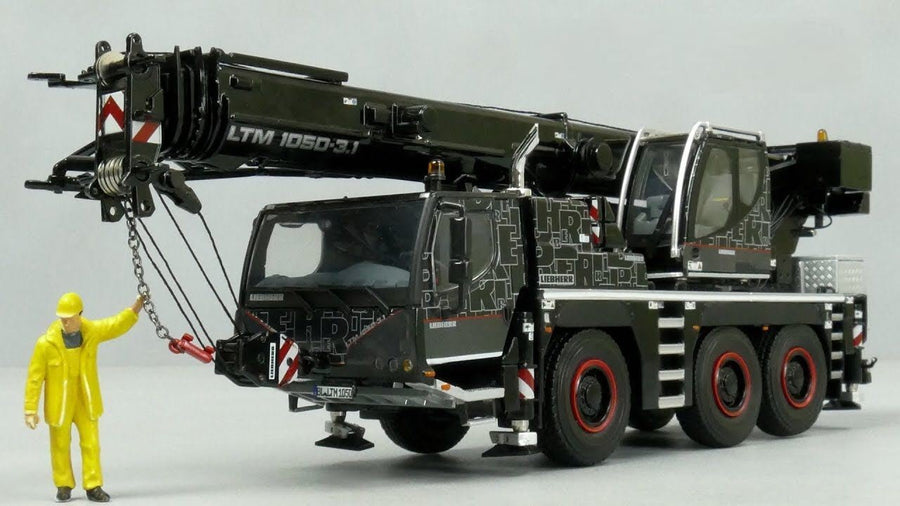 54-2002 Liebherr Ltm 1050-3.1 Black Escala 1:50 Grúas
