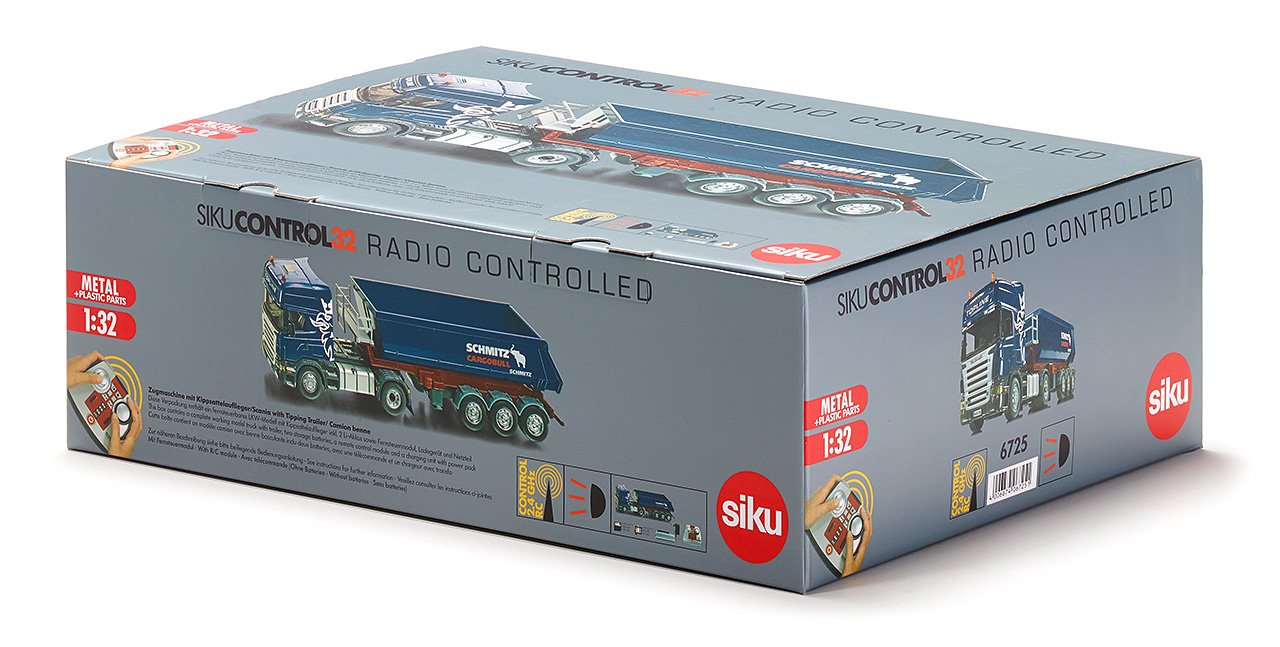 Tracto Scania Con Juego De Semirremolques Volquete Escala 1:32 Control Remoto