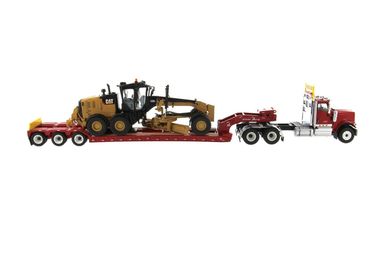 85598 Cama Baja HX520 International & Cat Motoniveladora 12M3 Escala 1:50 - KATZER
