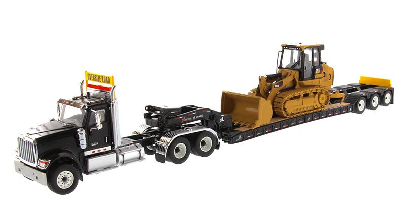 85599 Cama Baja HX520 International & Minicargador de Cadenas Cat 963K Escala 1:50 - KATZER
