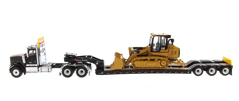 85599 Cama Baja HX520 International & Minicargador de Cadenas Cat 963K Escala 1:50 - KATZER