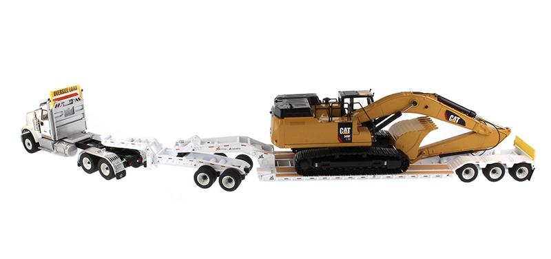 85600 Cama Baja HX520 International & Excavadora Hidráulica Cat 349F L XE Escala 1:50 - KATZER