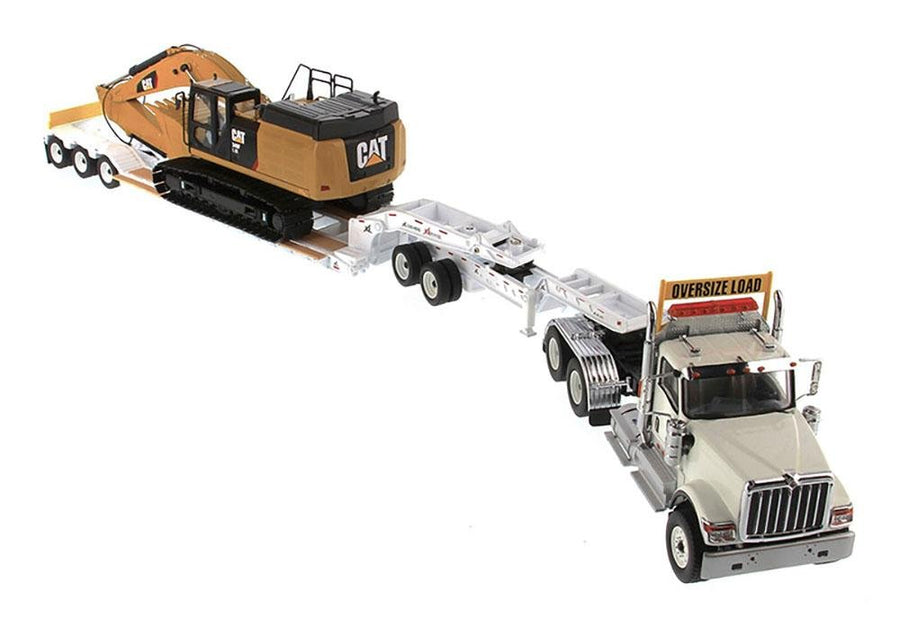 85600 Cama Baja HX520 International & Excavadora Hidráulica Cat 349F L XE Escala 1:50 - KATZER