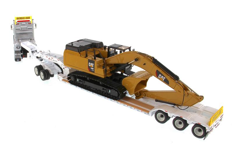 85600 Cama Baja HX520 International & Excavadora Hidráulica Cat 349F L XE Escala 1:50 - KATZER