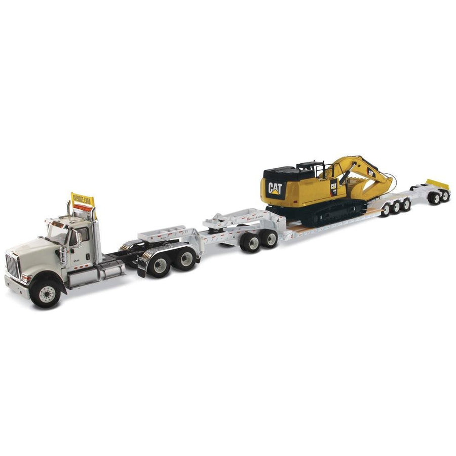 85600 Cama Baja HX520 International & Excavadora Hidráulica Cat 349F L XE Escala 1:50 - KATZER