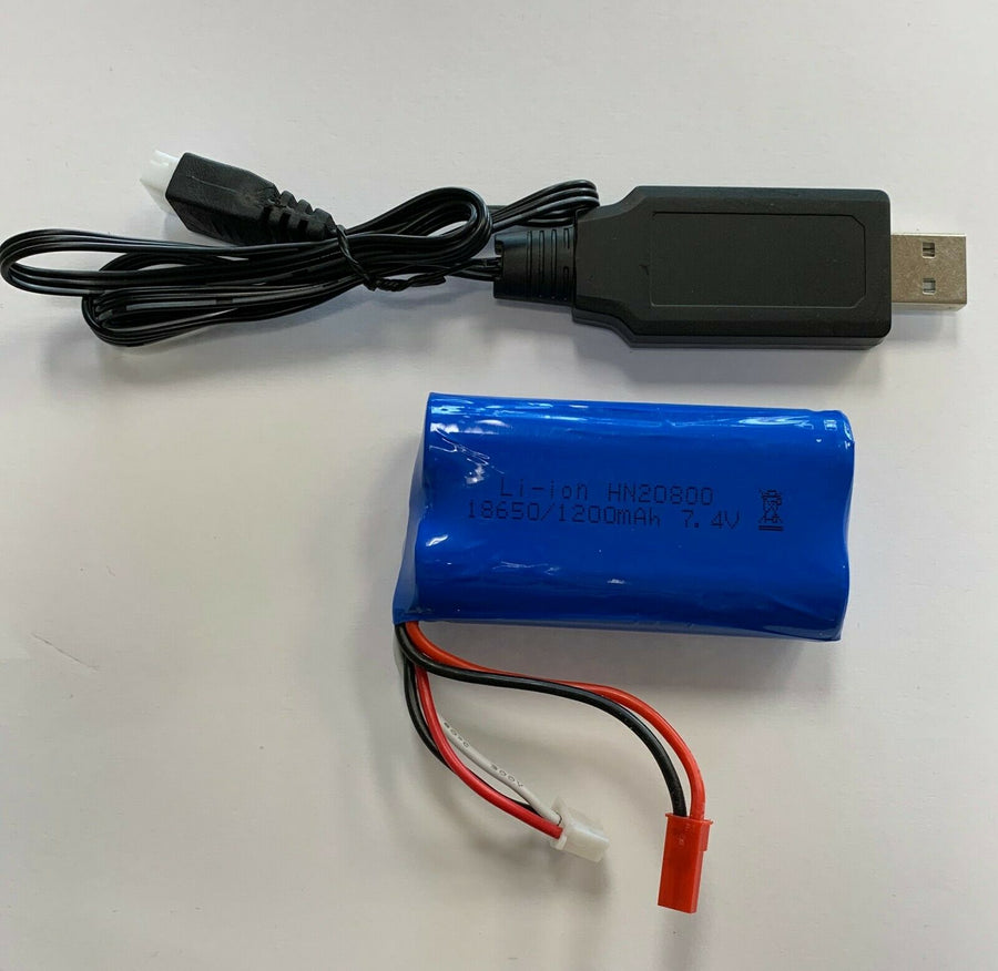 Batería Li-Ion (JST red Connector) 2s 7,4V 1200 mAh Huina 1592/1593 - KATZER