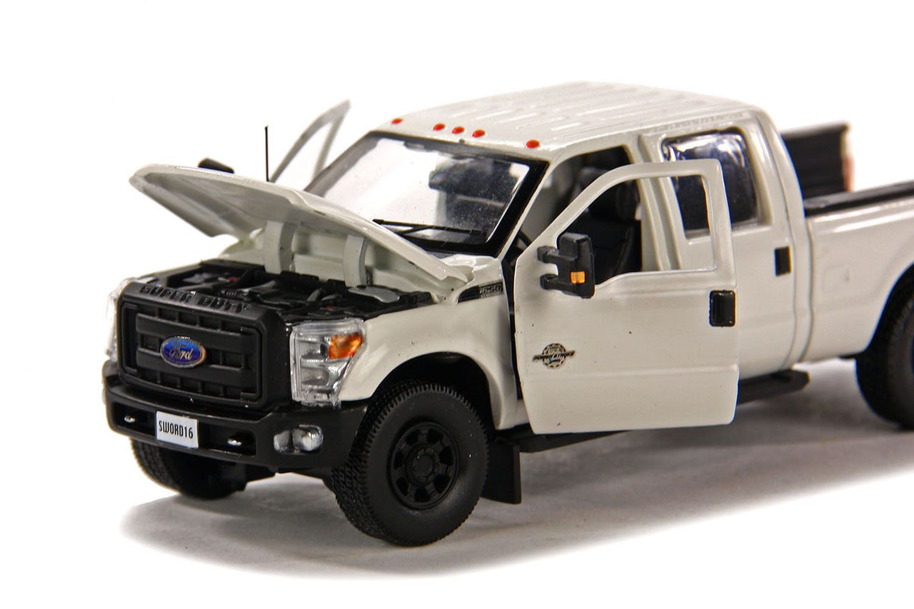 Camioneta Pickup Ford F250 2 en 1 Con Cabina Crew 6 Ft Bed & Cabina Super 8 Ft Bed - Blanco (Modelo Descontinuado) - KATZER