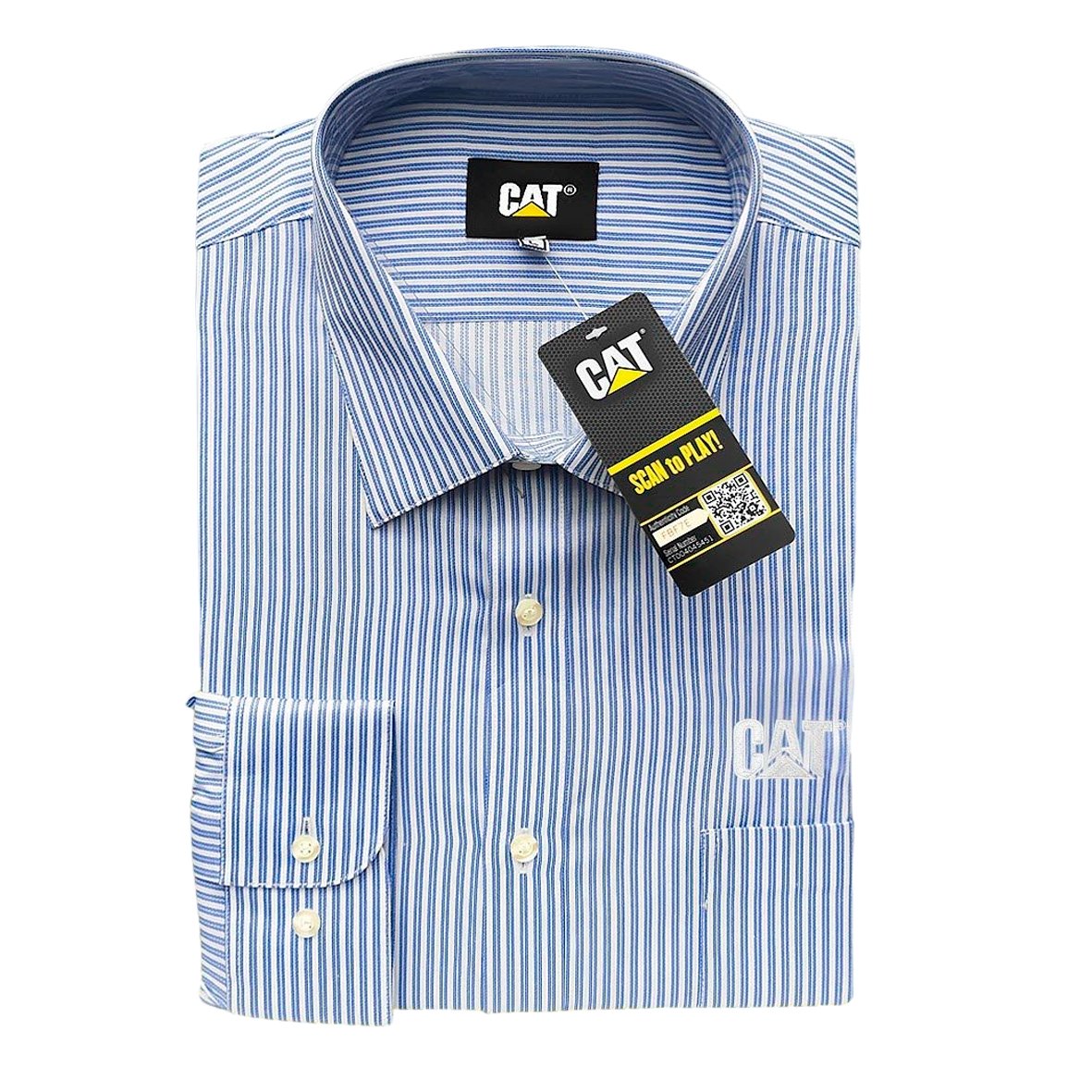 Camisa Azul Manga Larga Caterpillar - KATZER