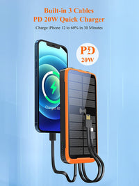 Thumbnail for Cargador Portátil Solar ZONHOOD 38,800 mAh. Carga Rápida Inalambrica & USB Compatible con iPhone & Multi Entrada - KATZER