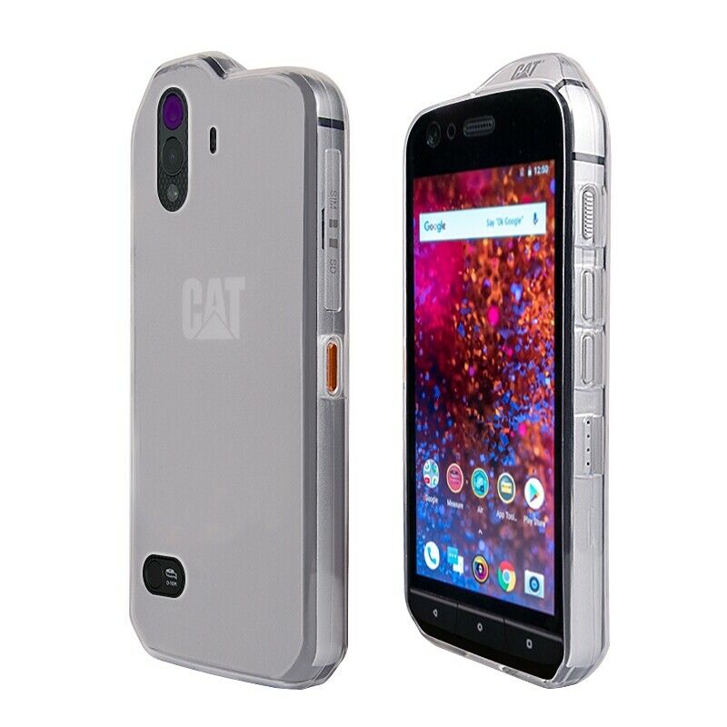 Funda Protectora De Silicona TPU Case Roxx Para Teléfono Cat S61 Blanco-Transparente - KATZER