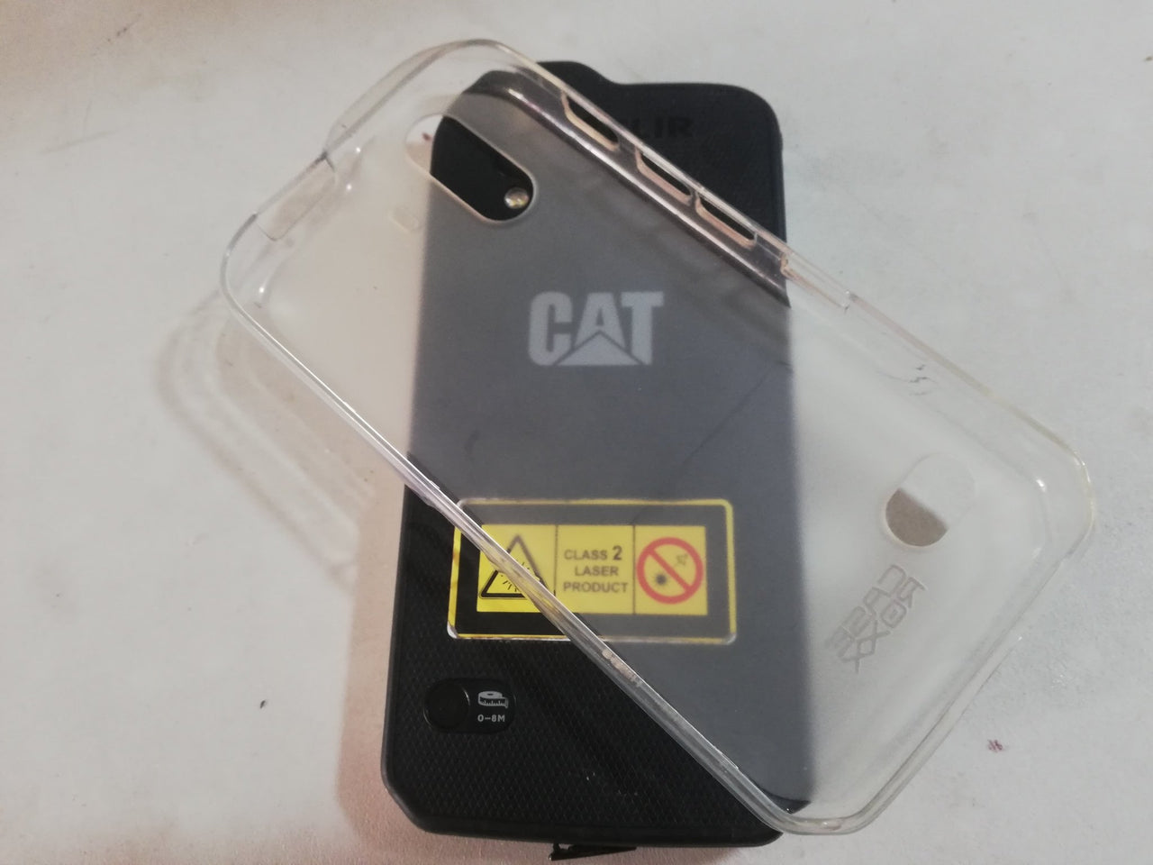 Funda Protectora De Silicona TPU Case Roxx Para Teléfono Cat S61 Blanco-Transparente - KATZER