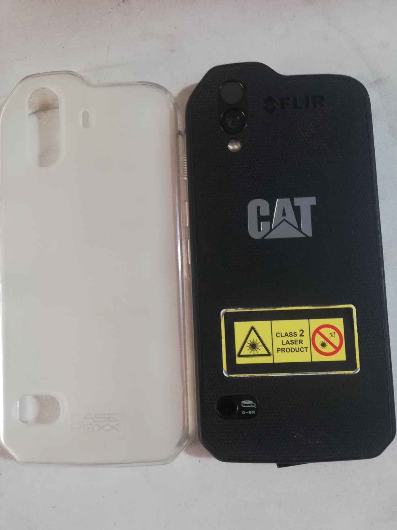 Funda Protectora De Silicona TPU Case Roxx Para Teléfono Cat S61 Blanco-Transparente - KATZER