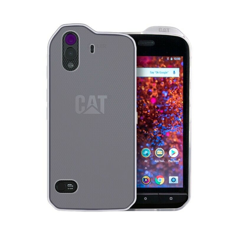 Funda Protectora De Silicona TPU Case Roxx Para Teléfono Cat S61 Blanco-Transparente - KATZER