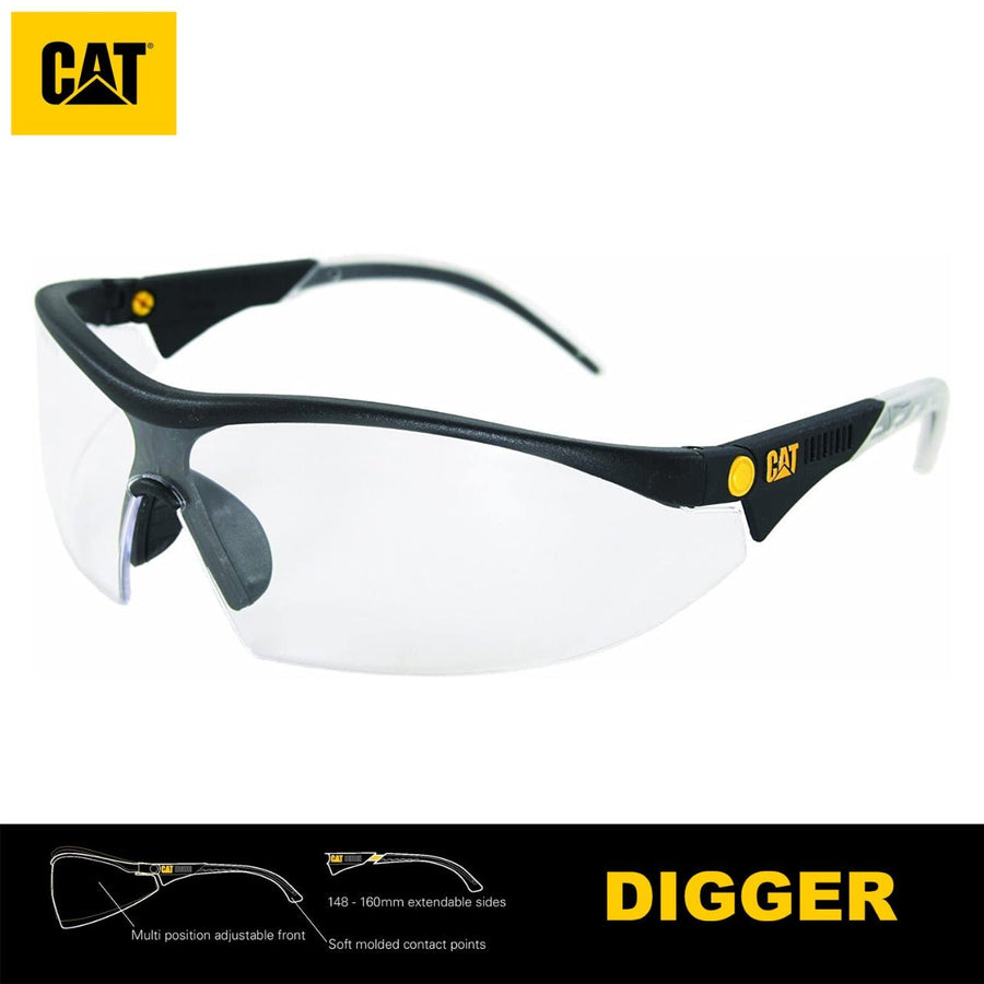 Lentes de Seguridad Cat Digger 100 Protección UV Transparente - KATZER