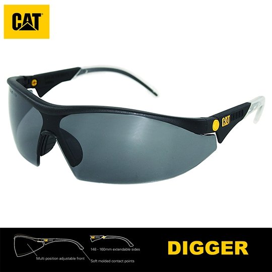 Lentes de Seguridad Cat Digger 104 Protección UV Negro - KATZER