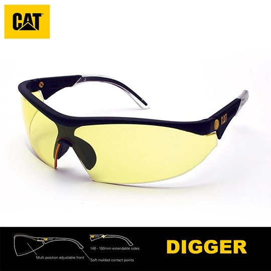 Lentes de Seguridad Cat Digger 112 Protección UV Amarillo - KATZER