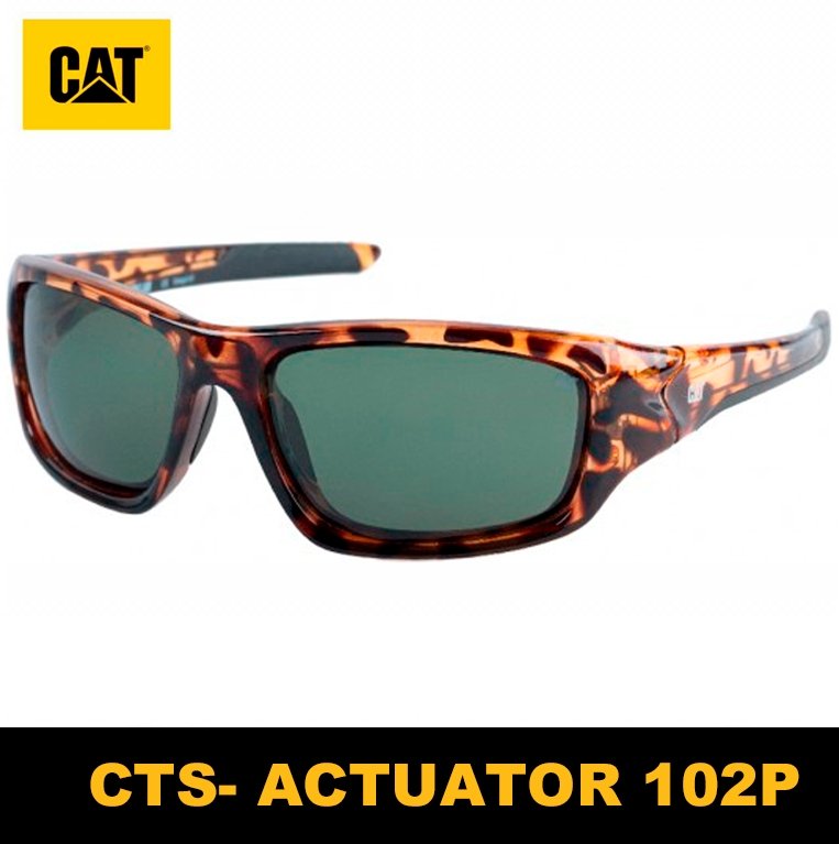 Lentes De Sol Cat Actuator 102P Lunas Verdes Polarizadas - KATZER