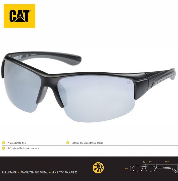 Lentes De Sol Cat Filter 104P Lunas Plateadas Polarizadas - KATZER