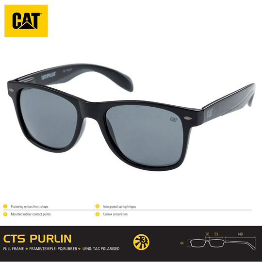 Lentes De Sol Purlin 104P Lunas Negras Polarizadas - KATZER