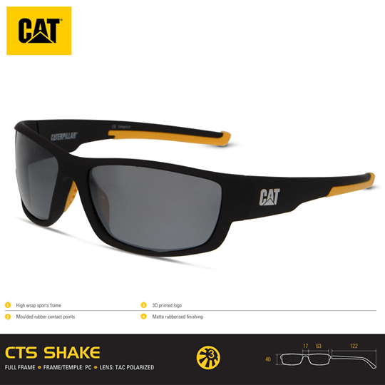 Lentes De Sol Shake 104P Lunas Negras Polarizadas - KATZER