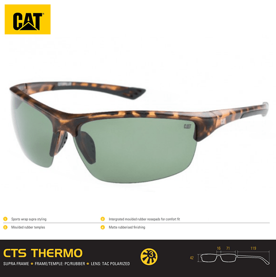 Lentes De Sol Thermo 102P Lunas Verdes Polarizadas - KATZER