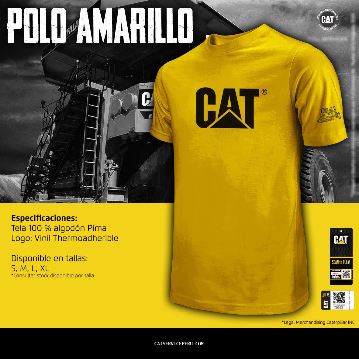 Polo Cat Amarillo - KATZER