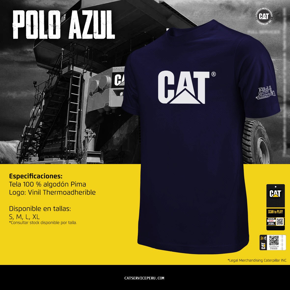 Polo Cat Azul - KATZER
