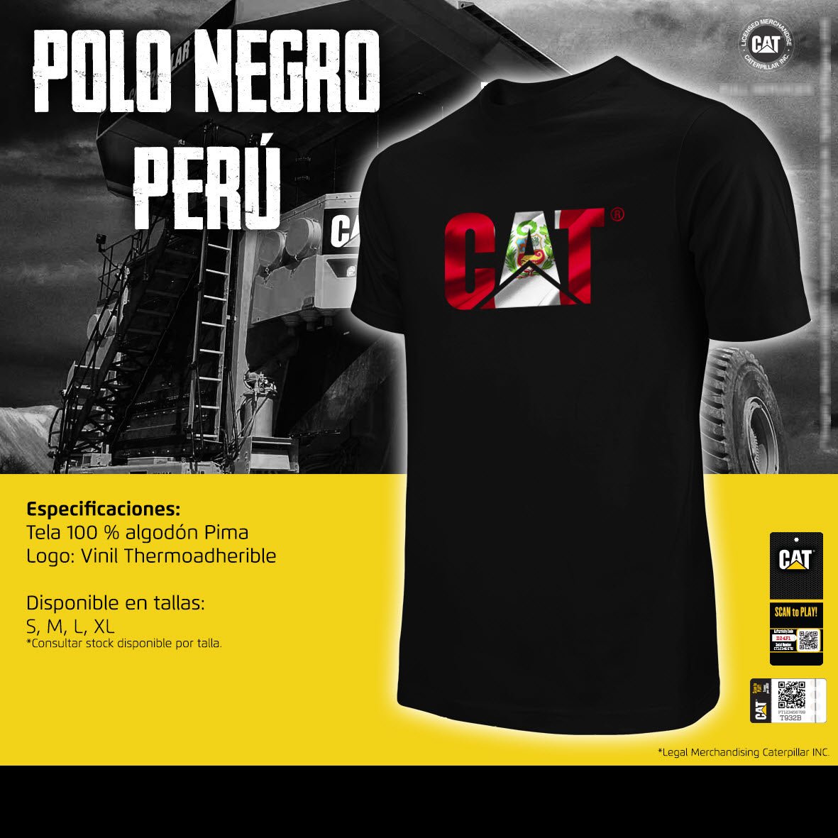 Polo Cat Negro - Perú (Edición Limitada) - KATZER