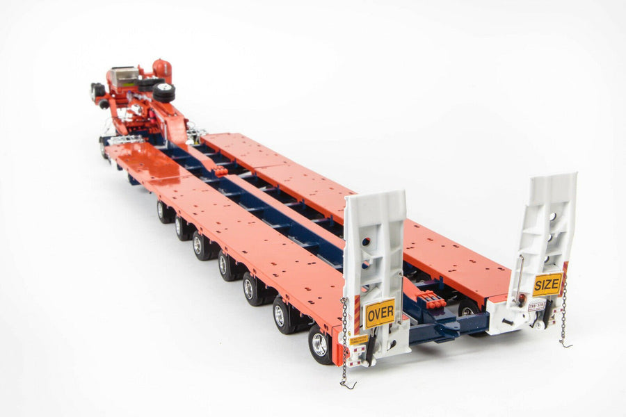 ZT09069 Remolque Especial Drake 2x8 con Camabaja Direccional 7x8 Escala 1:50 - Naranja (Modelo Descontinuado) - KATZER